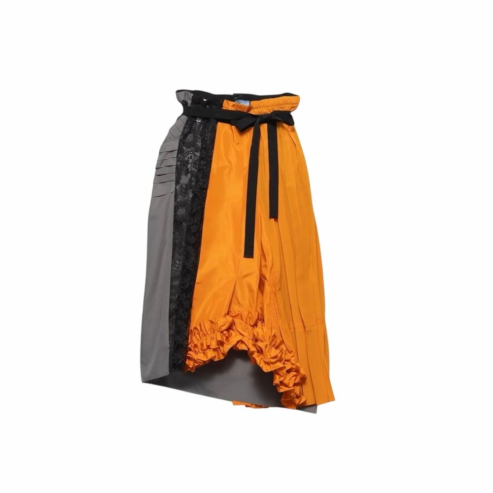 Size 36/US 0 (XS) Prada Technical taffeta patchwork skirt NEW